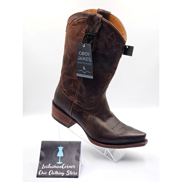 NWT Cody James Men's Brown Leather Whitehall Western Boots  Snip Toe Sz 9 D 2413 - Picture 13 of 16